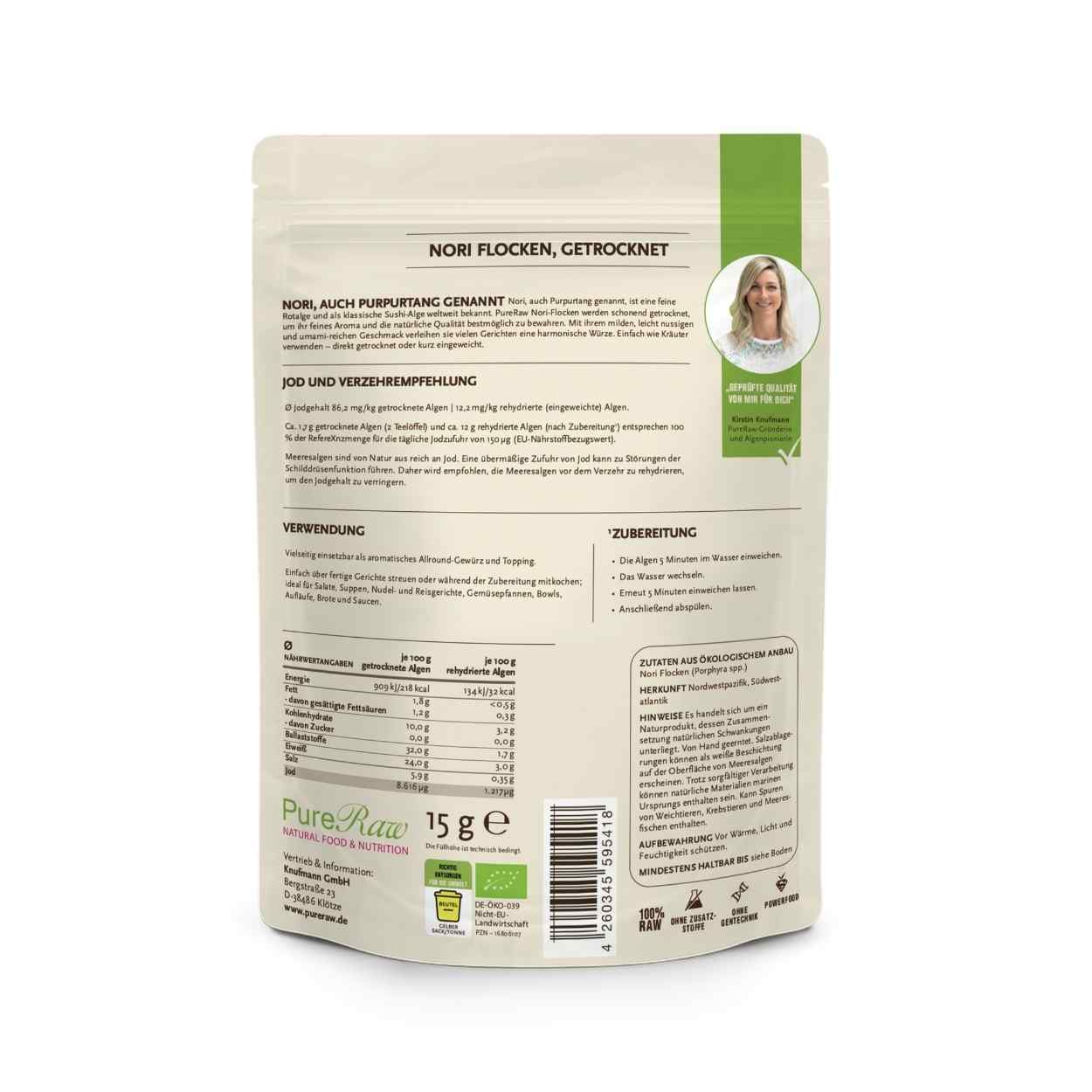 Nori Flocken (Bio & Roh) 15 g