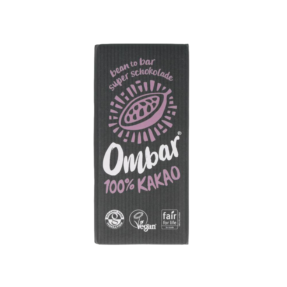 Ombar 100 % Kakao Schokolade (Bio & Roh) 70 g