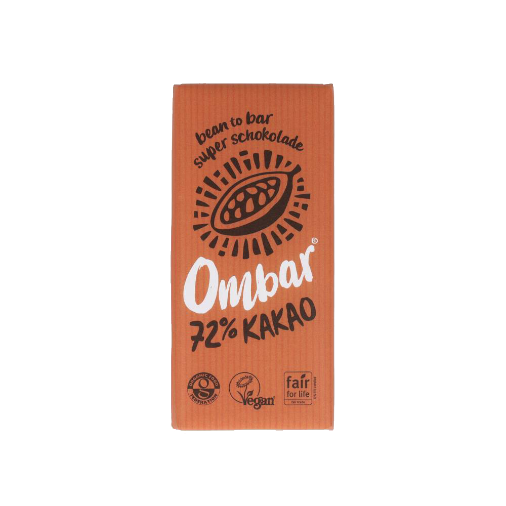Ombar 72 % Schokolade (Bio & Roh) 70 g