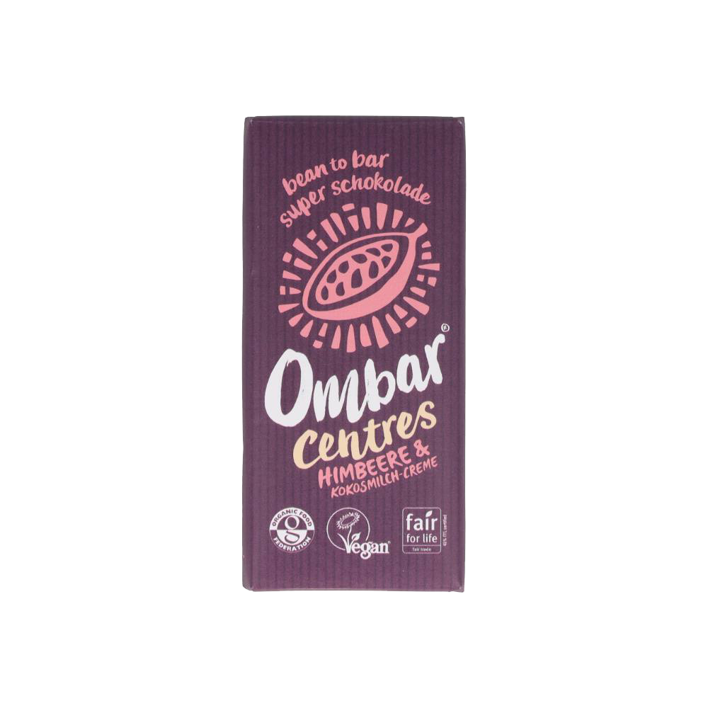 Ombar Centres Himbeere & Kokosmilch Schokolade (Bio & Roh) 70 g
