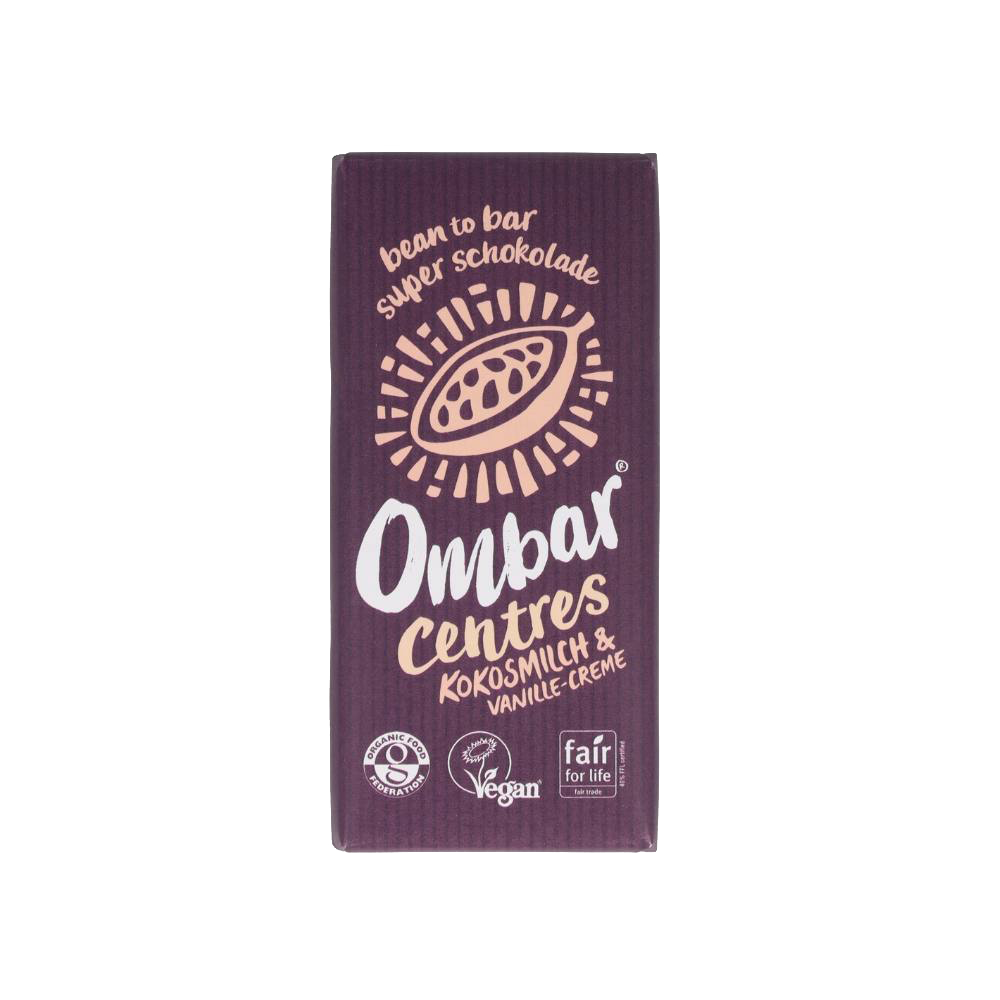 Ombar Centres Kokosmilch & Vanille Schokolade (Bio & Roh) 70 g