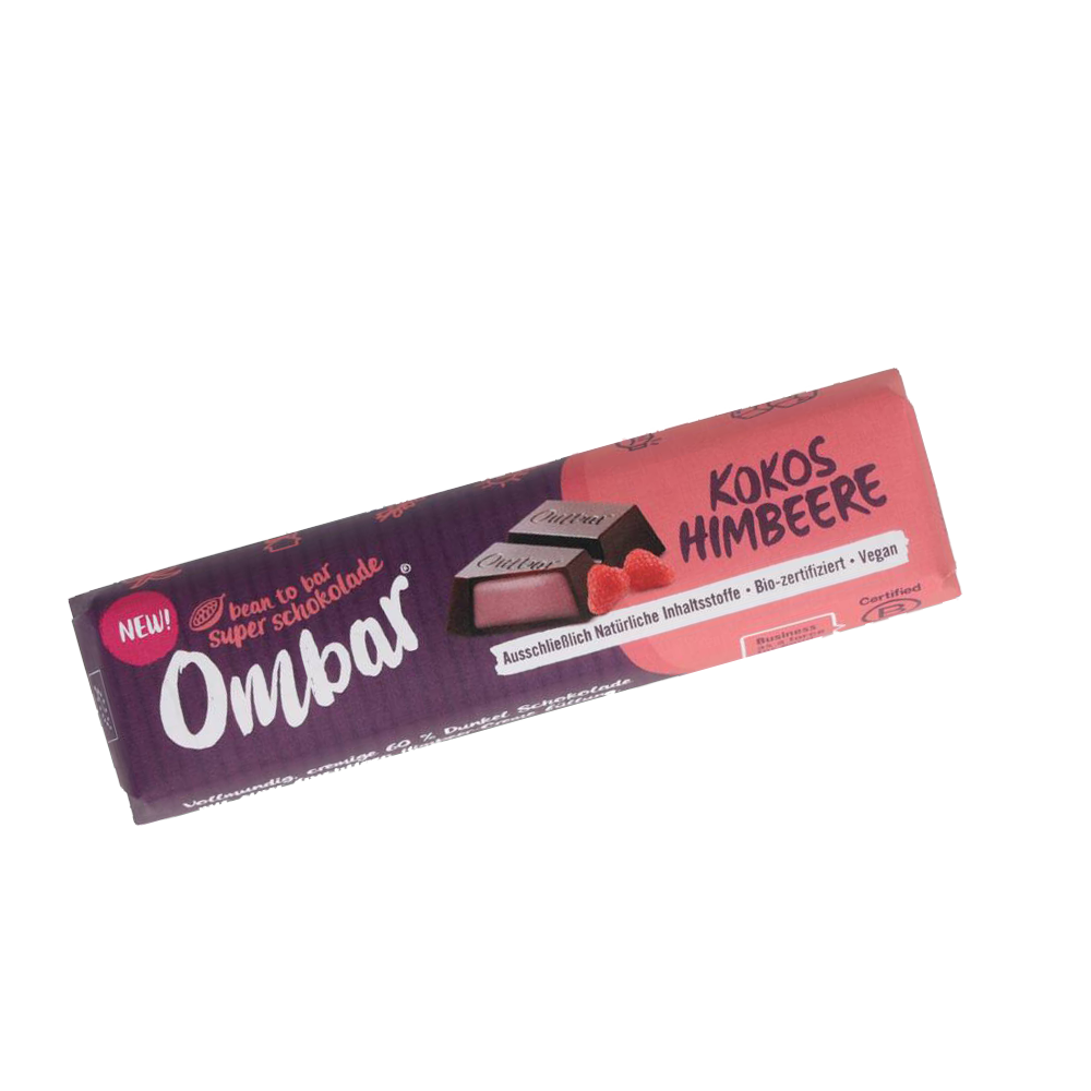Ombar Kokos Himbeere Riegel (Bio & Roh) 42 g
