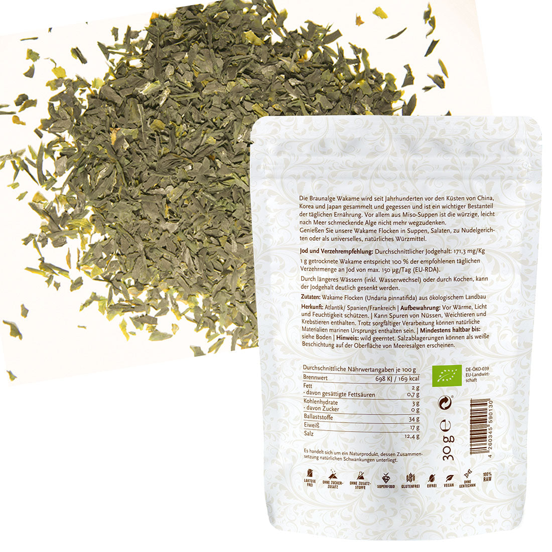 Algen Flocken Probierset (Bio & Roh) 95 g