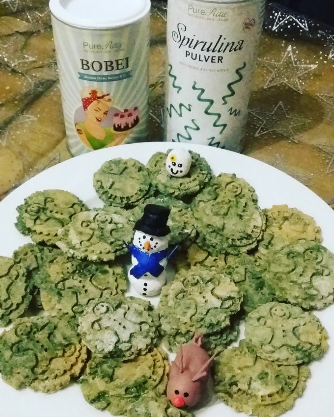 Spirulina Marble Cookies