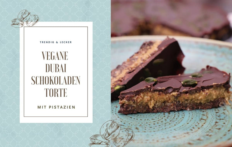Vegane Dubai Schokoladen Torte mit Pistazien