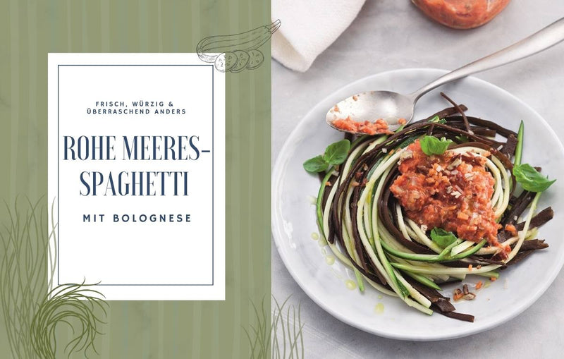 Rohe Meeres-Spaghetti mit Bolognese