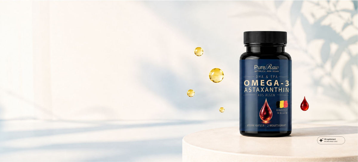header PureRaw Neues Produkt Omega-3 und Astaxanthin aus Algen