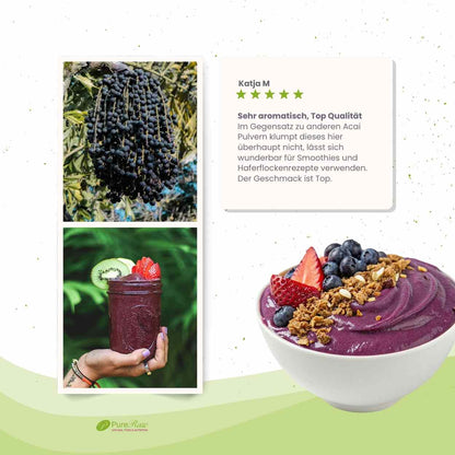 Acai Frucht Pulver (Bio & Roh) 80 g