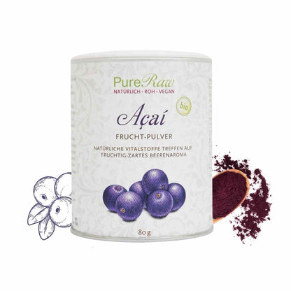 Acai Frucht Pulver (Bio & Roh) 80 g