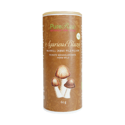 Agaricus Pilz Pulver / Agaricus Blazei Murrill (ABM) / Mandelpilz, (Bio & Roh)  60 g