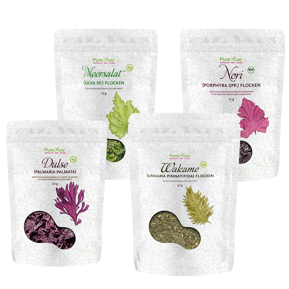 Algen Flocken Probierset (Bio & Roh) 95 g