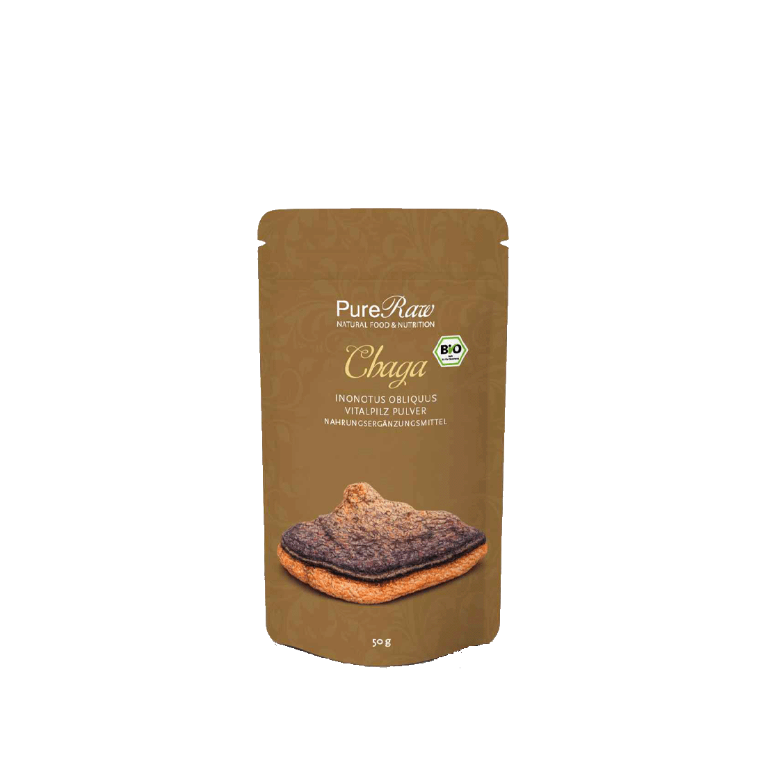 Chaga Pilz Pulver (Inonotus obliquus), (Bio & Roh) 50 g