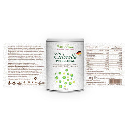 Chlorella Presslinge 150 g (Deutschland), (Roh)  & Spirulina Presslinge 150 g (Deutschland), (Roh)