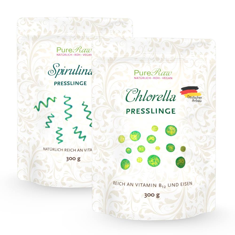 Chlorella Tablets 300 g (Germany), (Raw) & Spirulina Tablets 300 g (Germany), (Raw)