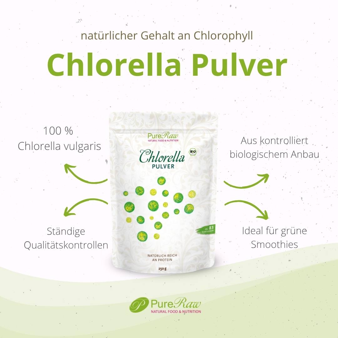 Organic Chlorella Powder – 100% Chlorella vulgaris, raw food quality