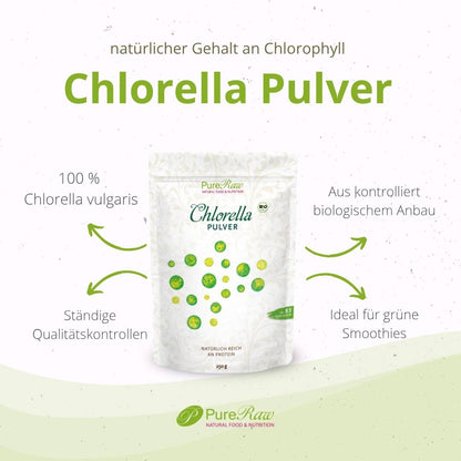 Organic Chlorella Powder – 100% Chlorella vulgaris, raw food quality