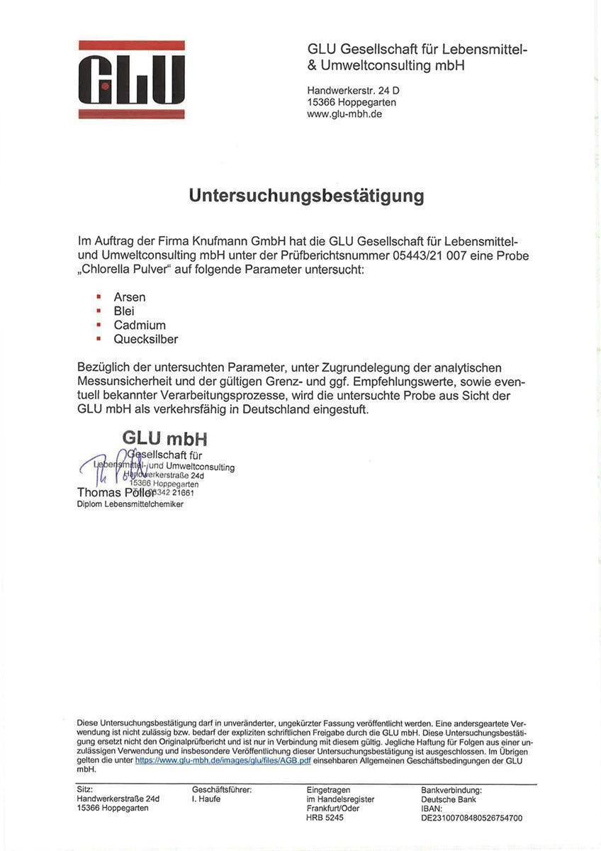Chlorella Pulver (Deuschland), (Roh)