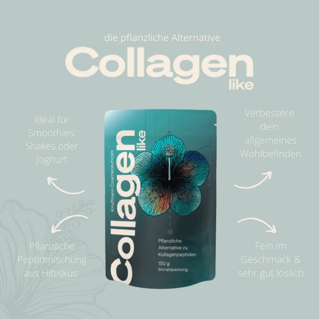 PureRaw CollagenLike Pulver aus Hibiskus im Standbodenbeutel
