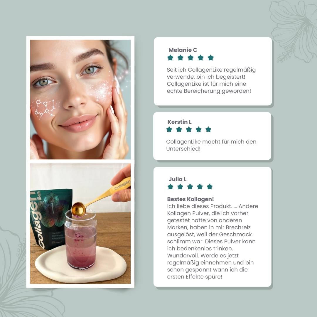 CollagenLike aus Hibiskus vielseitig verwendbar in Smoothies, Bowls und Getränken