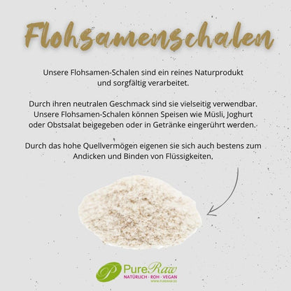 Flohsamen Schalen (Bio & Roh) 190 g