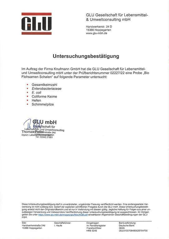 Flohsamen Schalen (Bio & Roh) 190 g