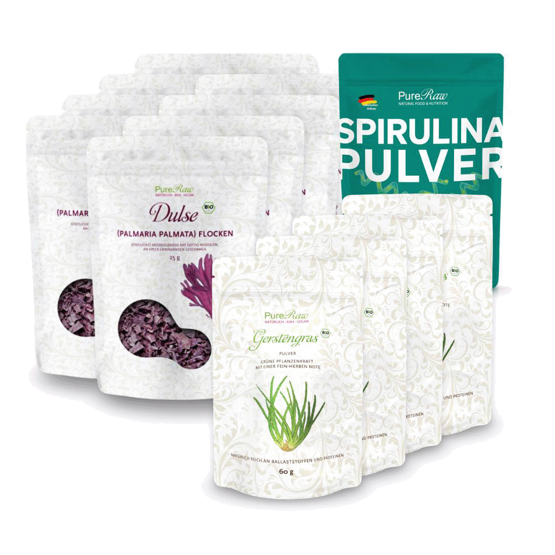 Vorteilspack Heavy Metal Detox Set 4-Monats-Pack mit deutscher Spirulina