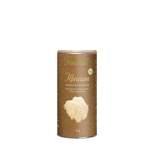 Hericium erinaceus Mushroom Powder (Lion's Mane / Pom Pom), (Organic & Raw) 60 g