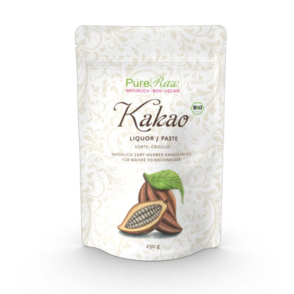 Kakao Liquor / Paste, Sorte Criollo, (Bio & Roh)  250 g