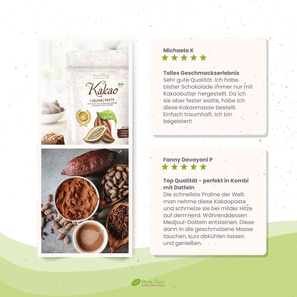 Kakao Liquor / Paste, Sorte Criollo, (Bio & Roh)  250 g