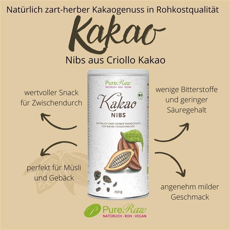 Kakao Nibs (Sorte: Criollo), (Bio) 250 g
