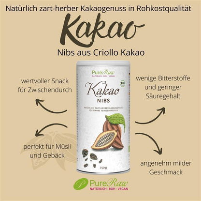 Kakao Nibs (Sorte: Criollo), (Bio) 250 g