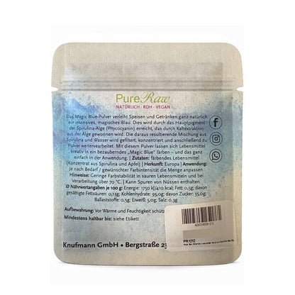 Magic Blue  (färbendes Lebensmittel Pulver aus Spirulina-Alge)