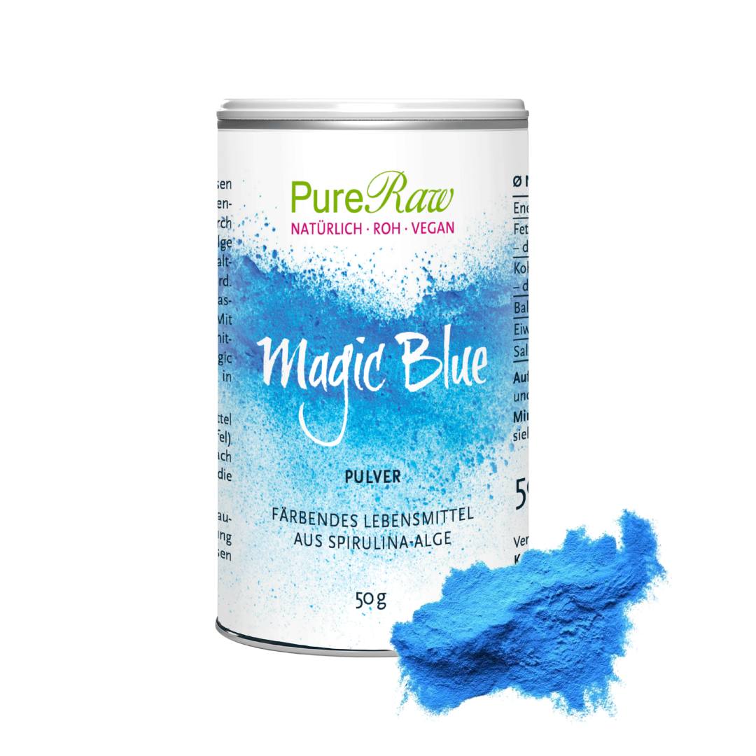 Magic Blue  (färbendes Lebensmittel Pulver aus Spirulina-Alge)