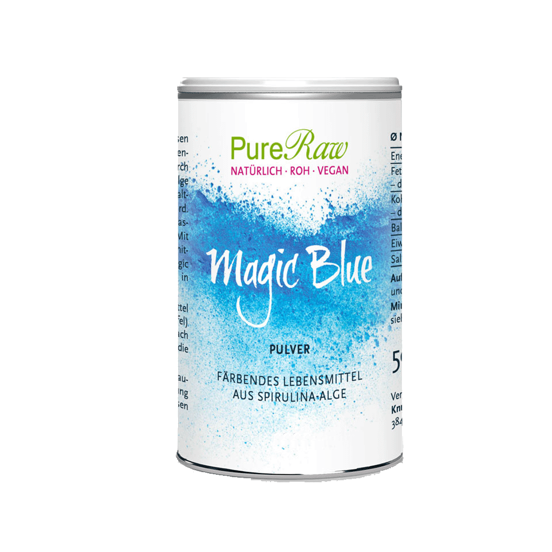 Magic Blue  (färbendes Lebensmittel Pulver aus Spirulina-Alge)