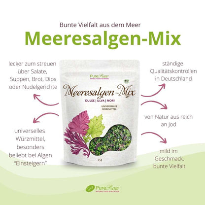 Meeresalgen-Mix I 25g I PureRaw I Dulse, Ulva, Nori