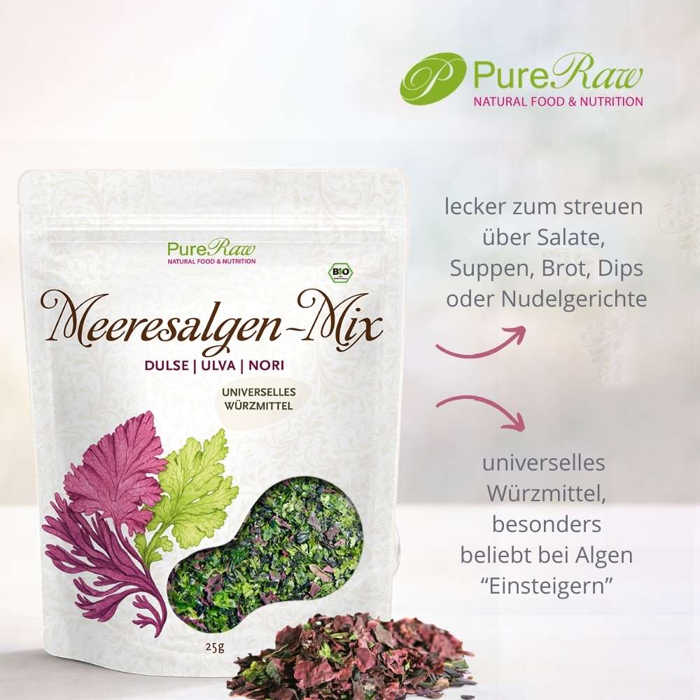 Meeresalgen-Mix I 25g I PureRaw I Dulse, Ulva, Nori