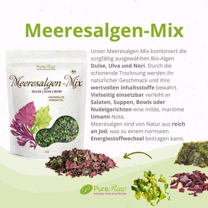 Meeresalgen-Mix I 25g I PureRaw I Dulse, Ulva, Nori