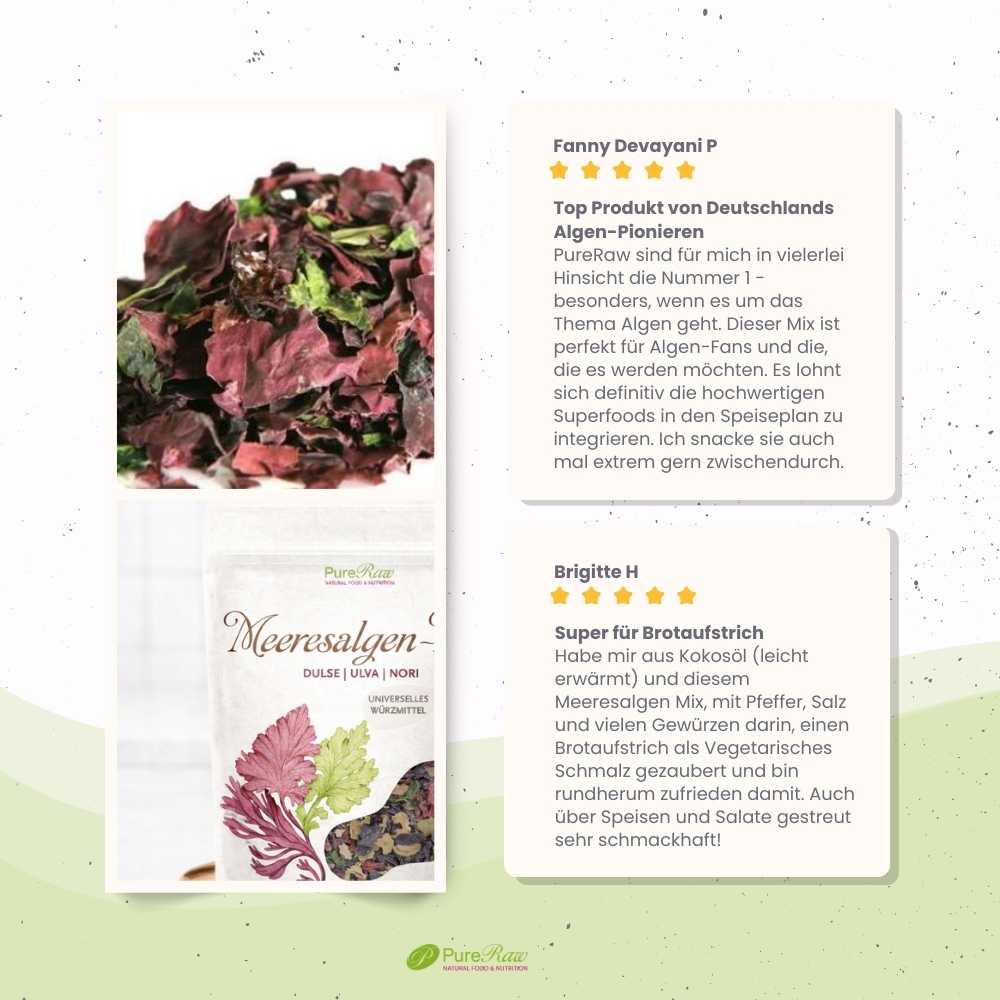Meeresalgen-Mix I 25g I PureRaw I Dulse, Ulva, Nori