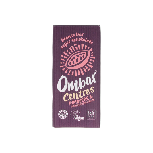 Ombar Centres Raspberry & Coconut Milk Chocolate (Organic & Raw) 70g