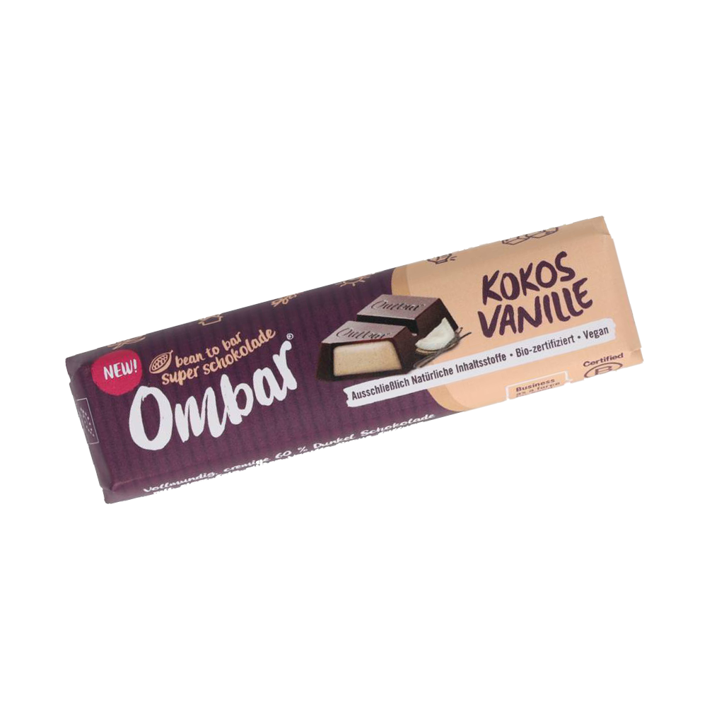 Ombar Kokos Vanille Riegel (Bio & Roh) 42 g