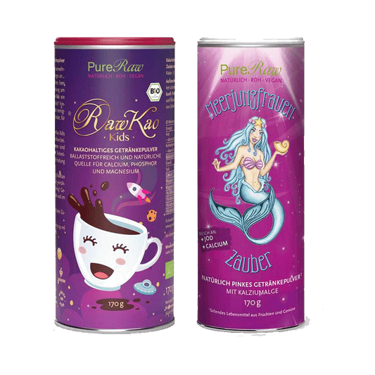 Value pack: RawKao Kids 170 g (Organic & Raw) & Mermaid Magic 170 g