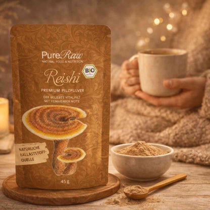 Reishi Pilz Pulver Premium (Ganoderma lucidum), (Bio) 45 g