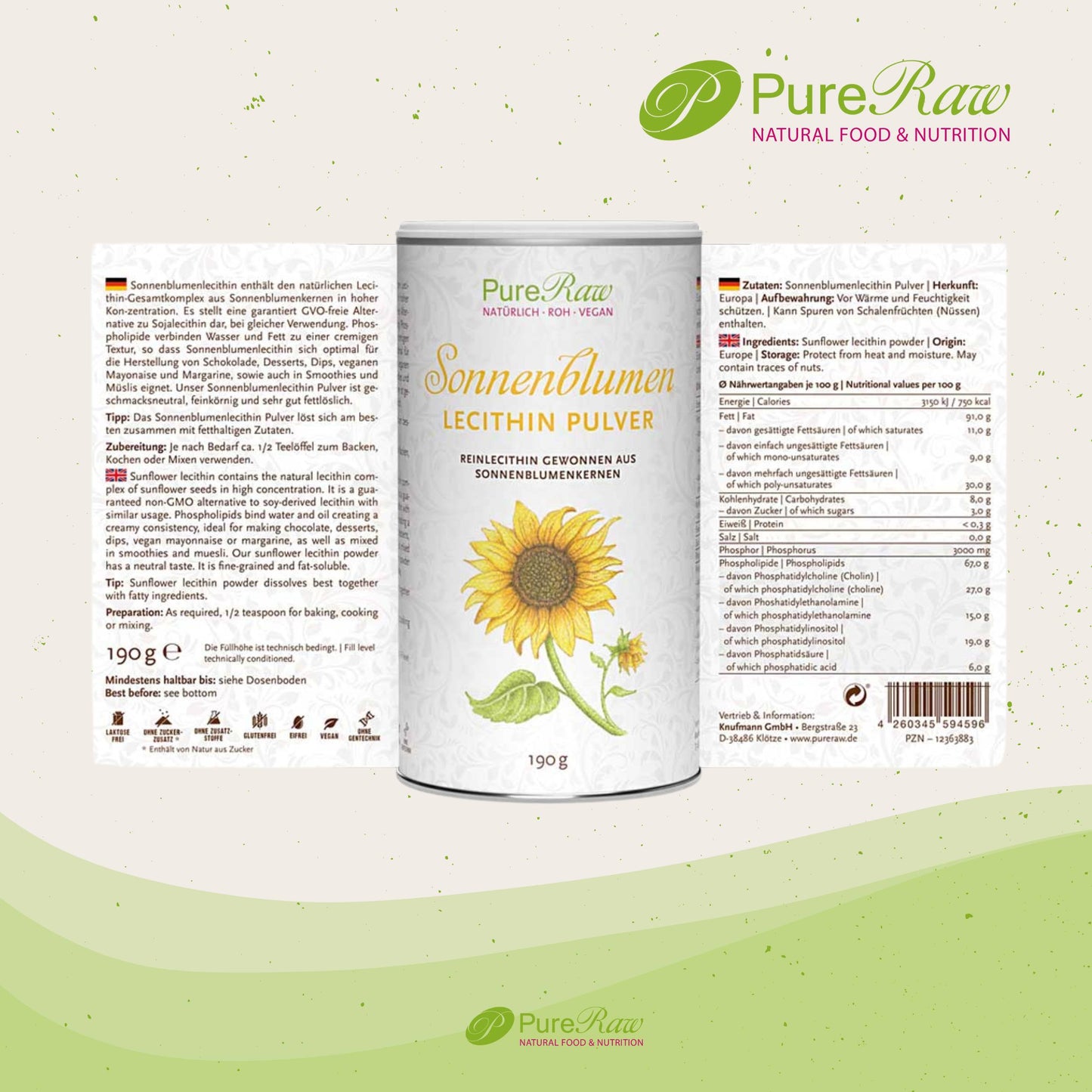 Sonnenblumenlecithin Pulver