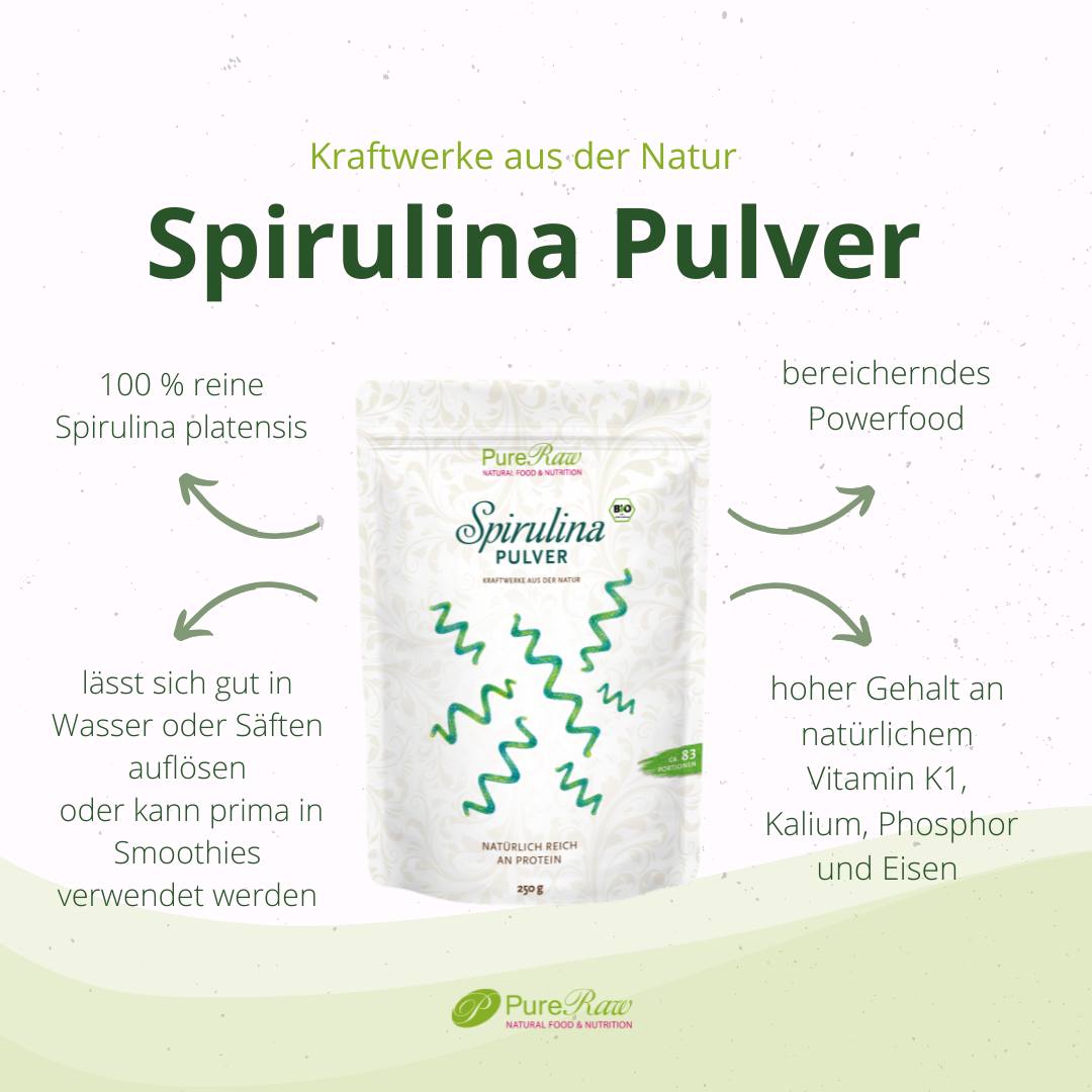 Spirulina Pulver (Bio & Roh)  250 g