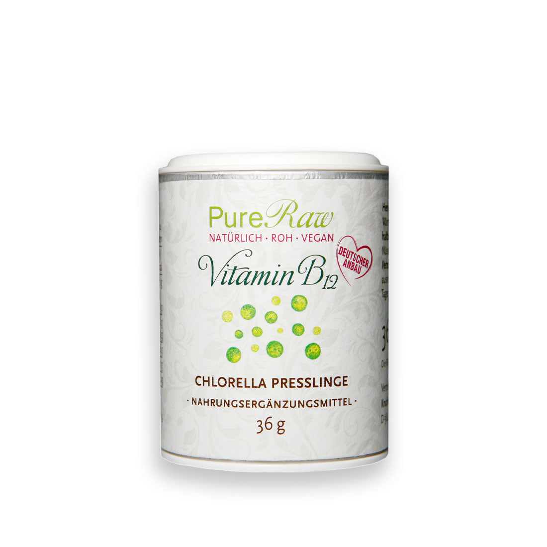 Vitamin B12, Chlorella Presslinge (Deutschland), (Roh) 36 g