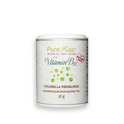 Vitamin B12, Chlorella Presslinge (Deutschland), (Roh) 36 g