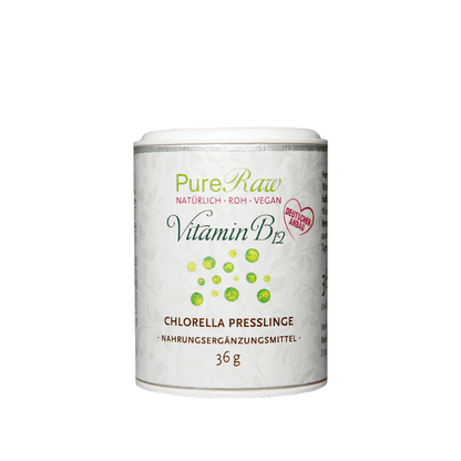 Vitamin B12, Chlorella Presslinge (Deutschland), (Roh) 36 g