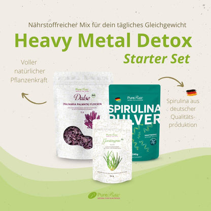 Vorteilspack Heavy Metal Detox Starter Set mit deutscher Spirulina