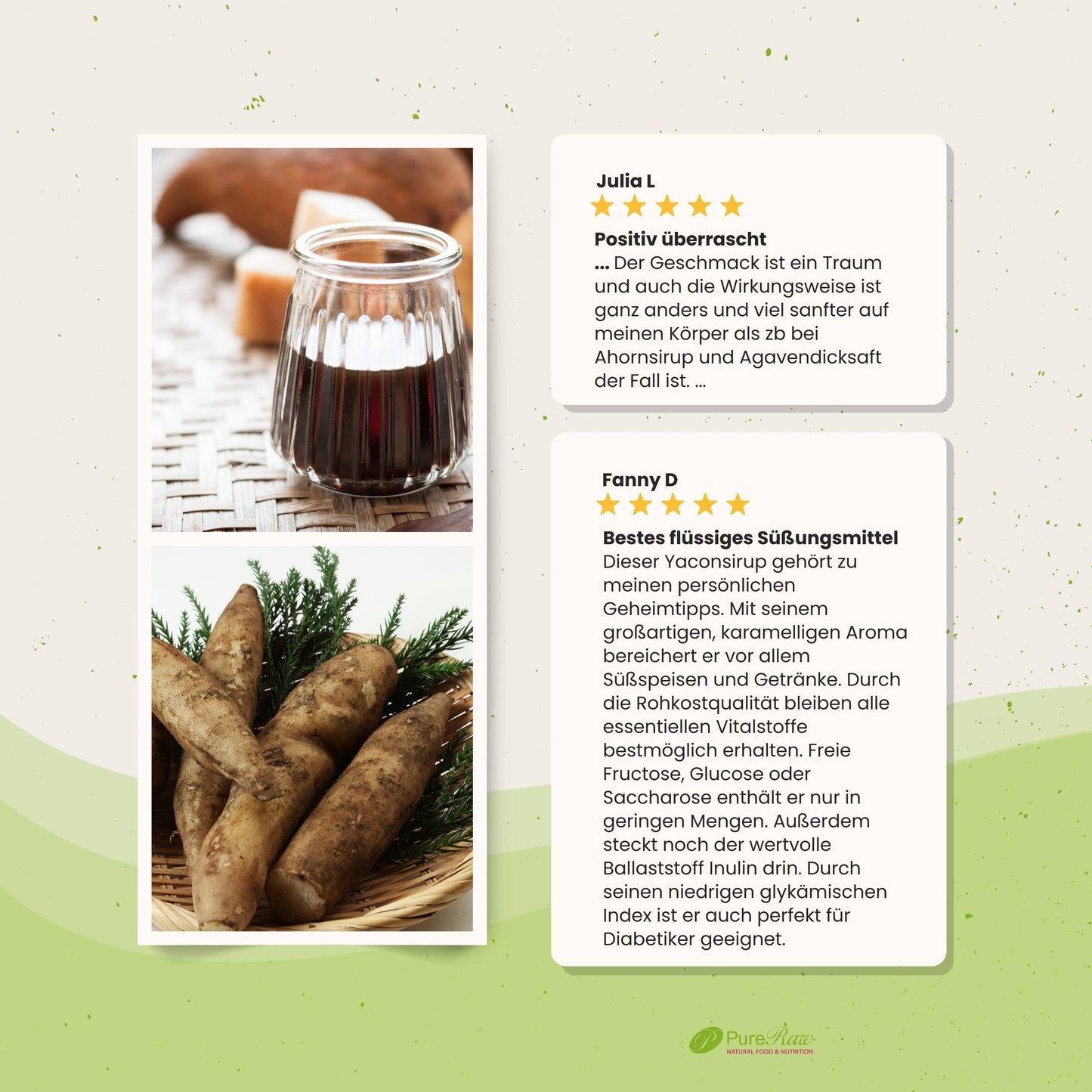 Yacon Sirup - Natürliches Süßungsmittel, vegan, bio