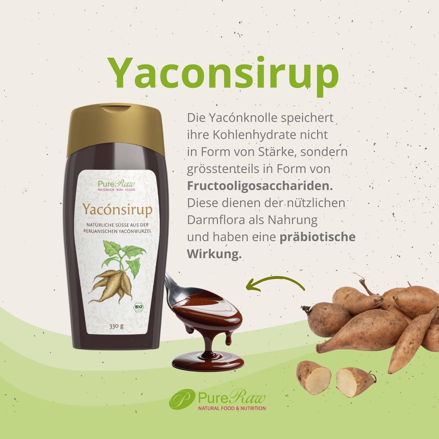 Yacon Sirup - Natürliches Süßungsmittel, vegan, bio